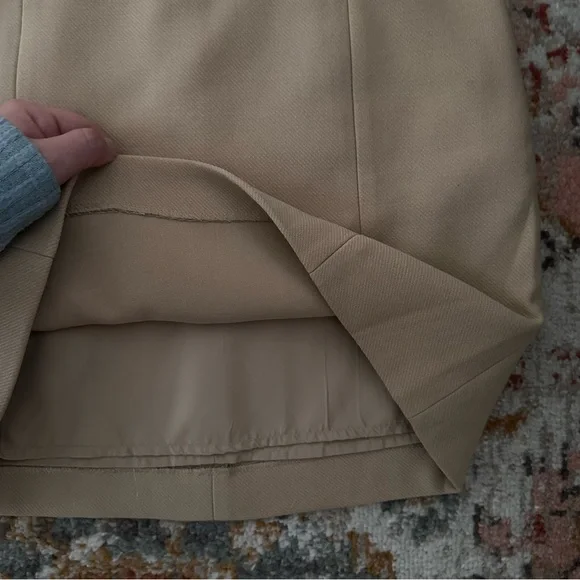 Preppy Tan Skirt with Buckle Accent - Picture 7 of 7